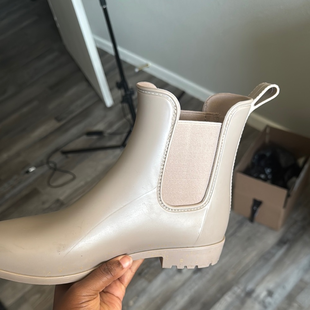 A New Day Cream Winter Chelsea Boots